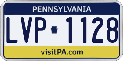 PA license plate LVP1128