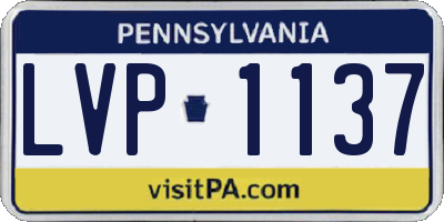 PA license plate LVP1137