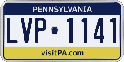 PA license plate LVP1141