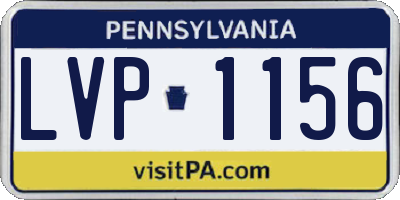 PA license plate LVP1156