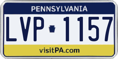 PA license plate LVP1157
