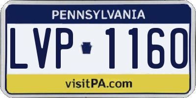 PA license plate LVP1160