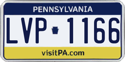 PA license plate LVP1166