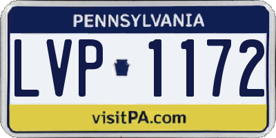 PA license plate LVP1172
