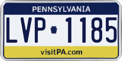 PA license plate LVP1185