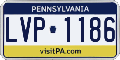PA license plate LVP1186