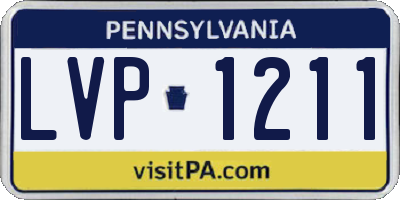 PA license plate LVP1211
