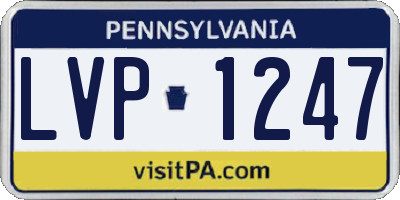 PA license plate LVP1247