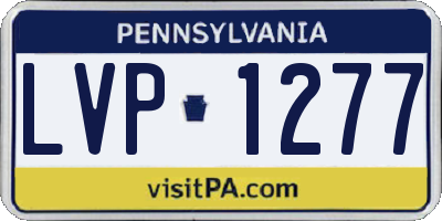 PA license plate LVP1277