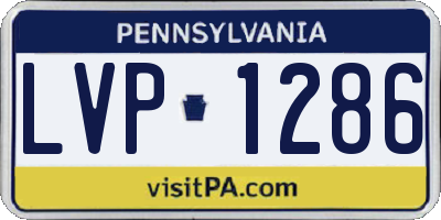 PA license plate LVP1286
