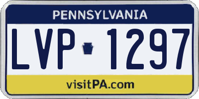 PA license plate LVP1297