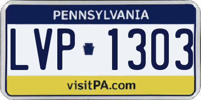 PA license plate LVP1303