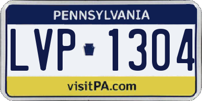PA license plate LVP1304