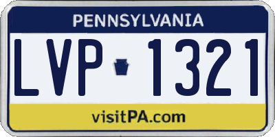 PA license plate LVP1321