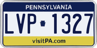 PA license plate LVP1327