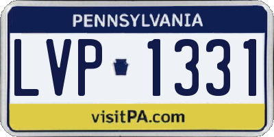 PA license plate LVP1331