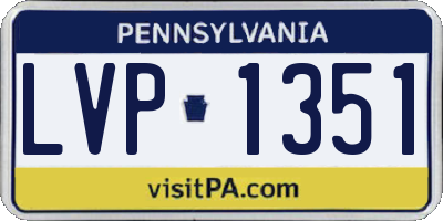PA license plate LVP1351