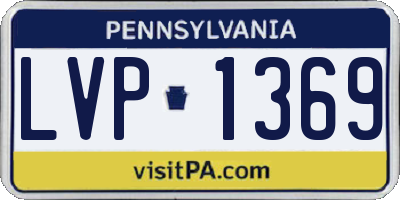 PA license plate LVP1369