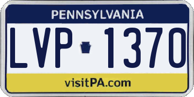 PA license plate LVP1370