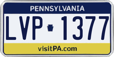 PA license plate LVP1377
