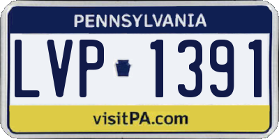 PA license plate LVP1391
