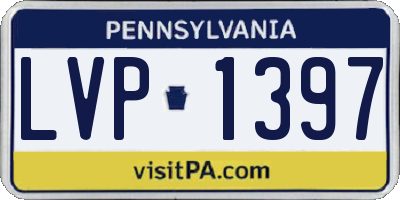 PA license plate LVP1397