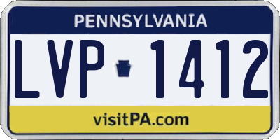 PA license plate LVP1412