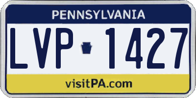 PA license plate LVP1427