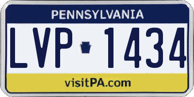 PA license plate LVP1434