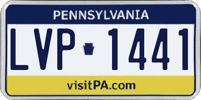 PA license plate LVP1441