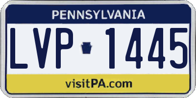 PA license plate LVP1445