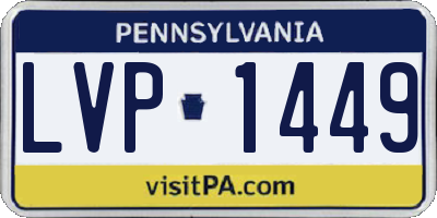 PA license plate LVP1449