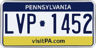 PA license plate LVP1452