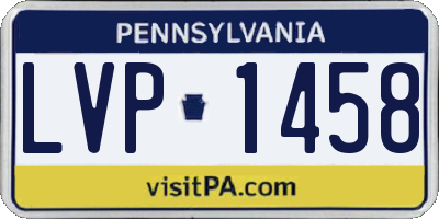 PA license plate LVP1458