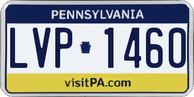 PA license plate LVP1460