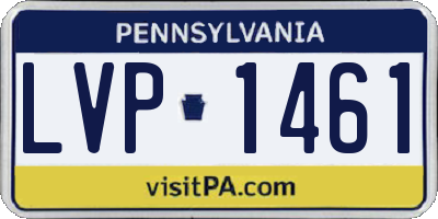 PA license plate LVP1461