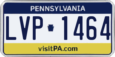 PA license plate LVP1464