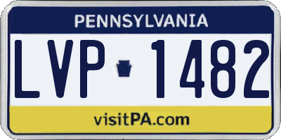 PA license plate LVP1482