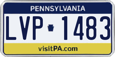 PA license plate LVP1483