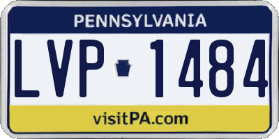 PA license plate LVP1484