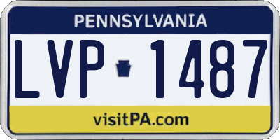PA license plate LVP1487