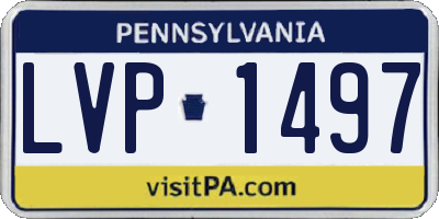 PA license plate LVP1497
