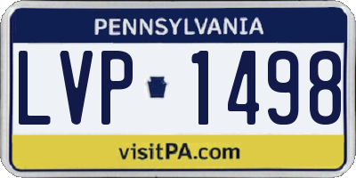 PA license plate LVP1498