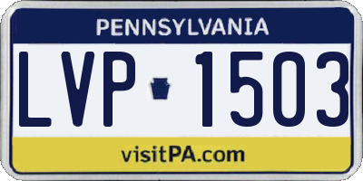 PA license plate LVP1503