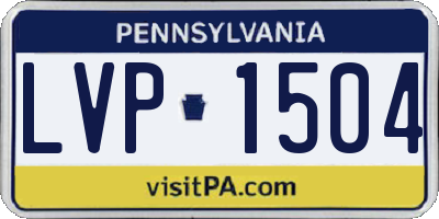 PA license plate LVP1504