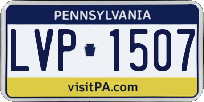 PA license plate LVP1507