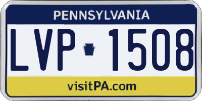 PA license plate LVP1508
