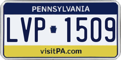 PA license plate LVP1509