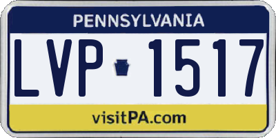 PA license plate LVP1517
