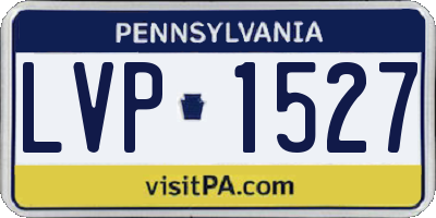 PA license plate LVP1527